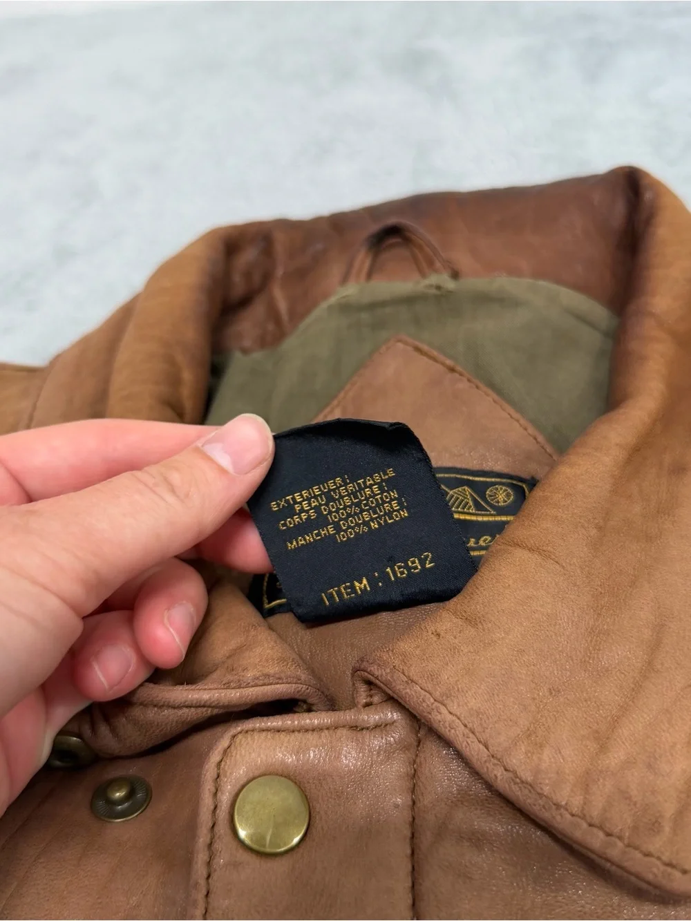 Vintage Eddie Bauer Brown Soft Leather Jacket Patina Broke-In Distressed Men’s L